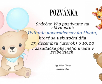 Uvítanie detí do života 17.12.2024